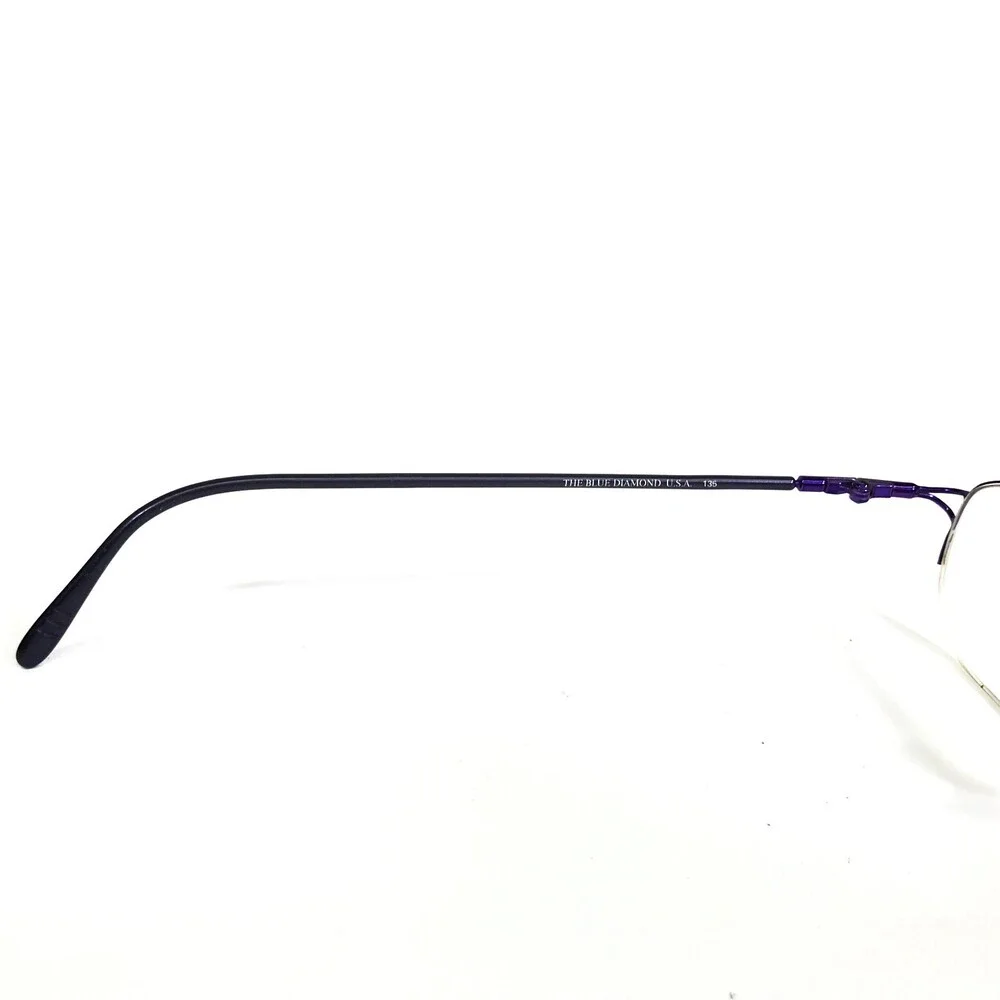 The Blue Diamond Eyeglasses Frames KELLY COL.OD64 Purple Round 48-21-135